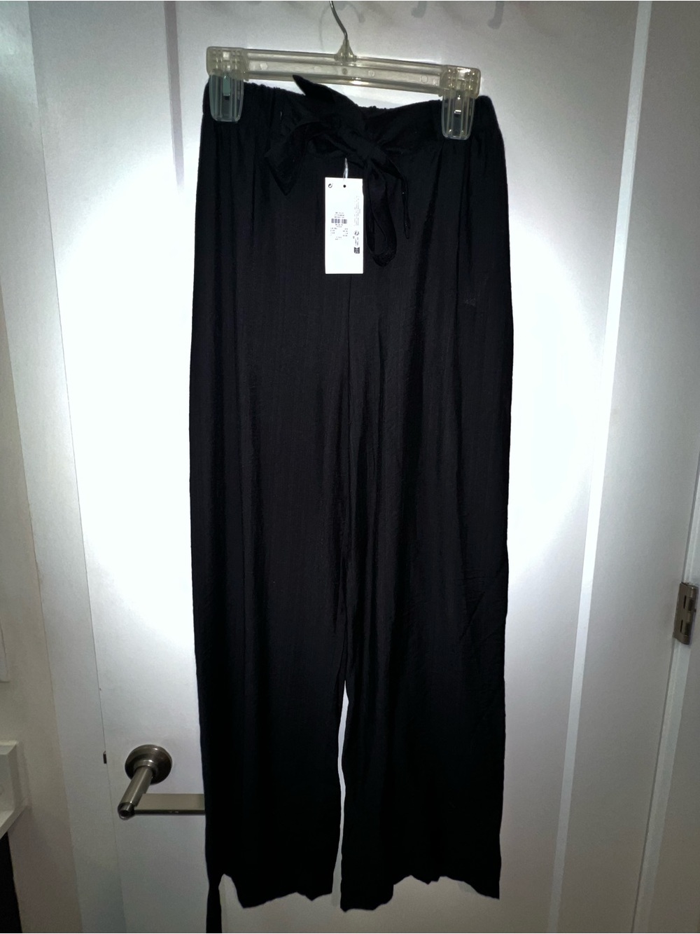 Primark Black Wide-Leg Elastic Waist Pants size XS